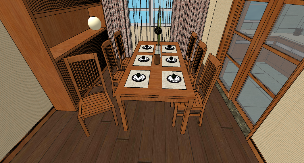 bộ bàn ăn 6 ghế gỗ sồi Nga