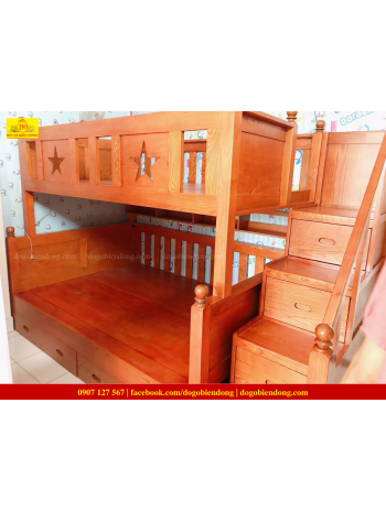 GIƯỜNG TẦNG GỖ SỒI GTS-02